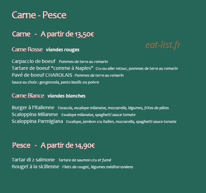 Rigatoni Café — carte page 4