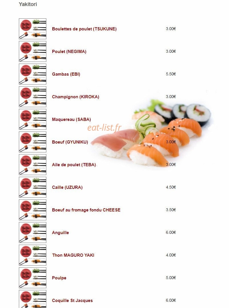Sushi Sushi — carte page 7