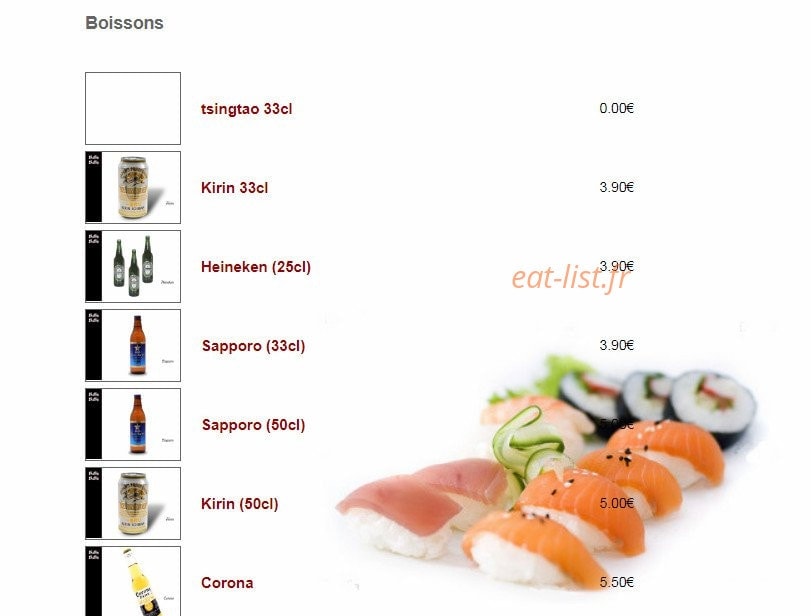 Sushi Sushi — carte page 9