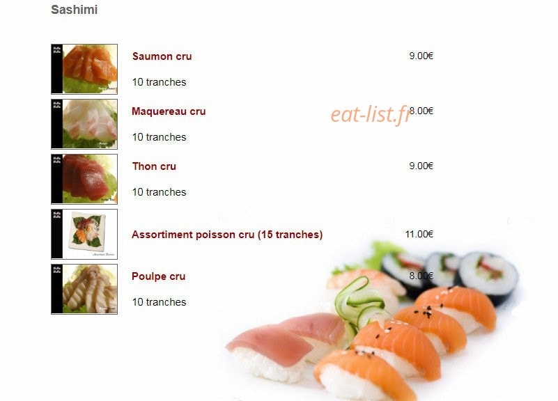 Sushi Sushi — carte page 3