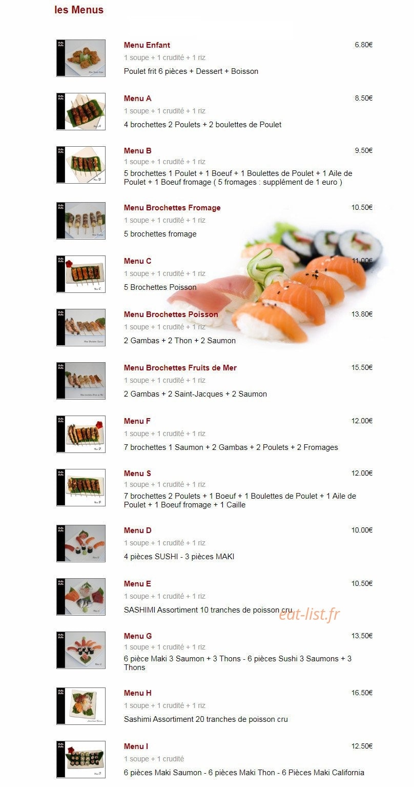 Sushi Sushi — carte page 10