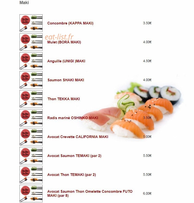Sushi Sushi — carte page 5