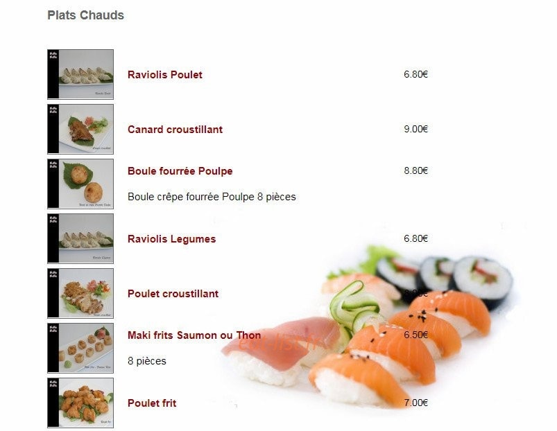 Sushi Sushi — carte page 6