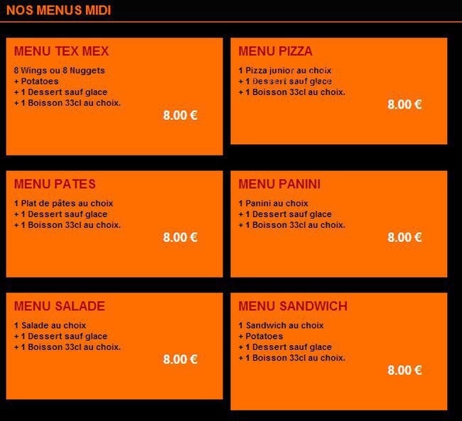 Andiamo Pizza — carte page 2