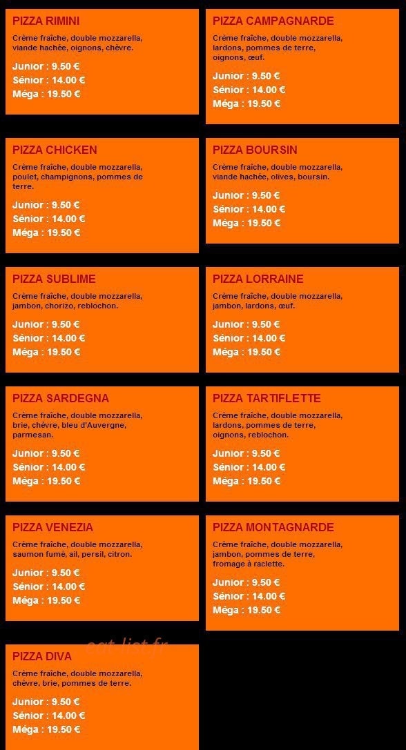 Andiamo Pizza — carte page 5