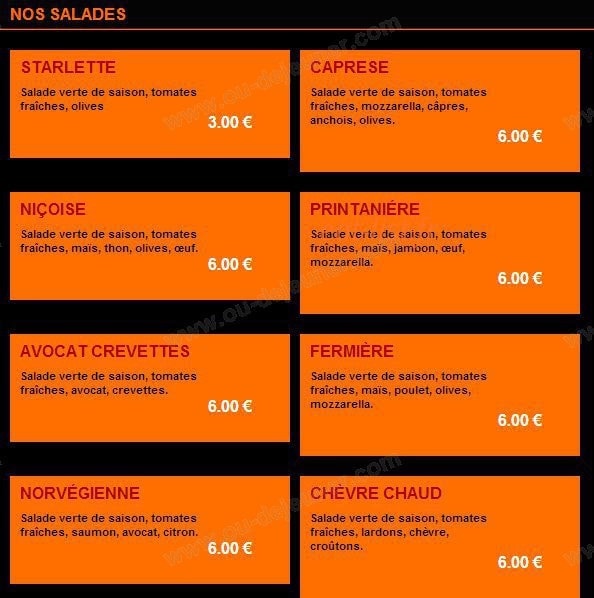 Andiamo Pizza — carte page 8