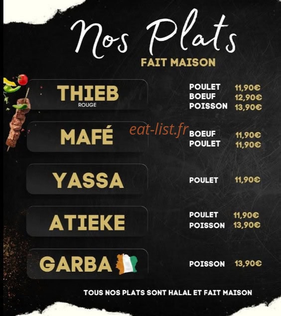 Chez Na — carte page 2