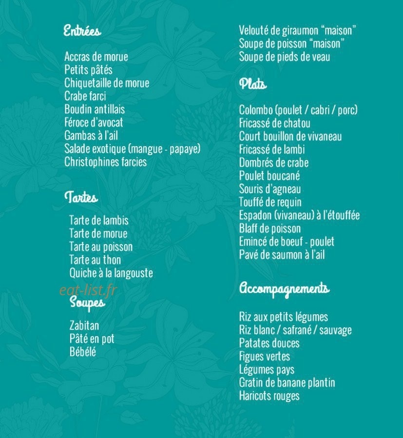 Mangé Kréol — carte page 1