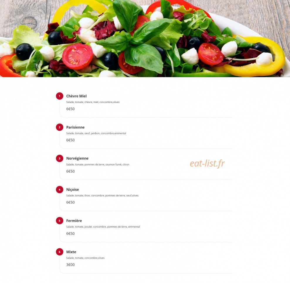 O'Croqs — carte page 5