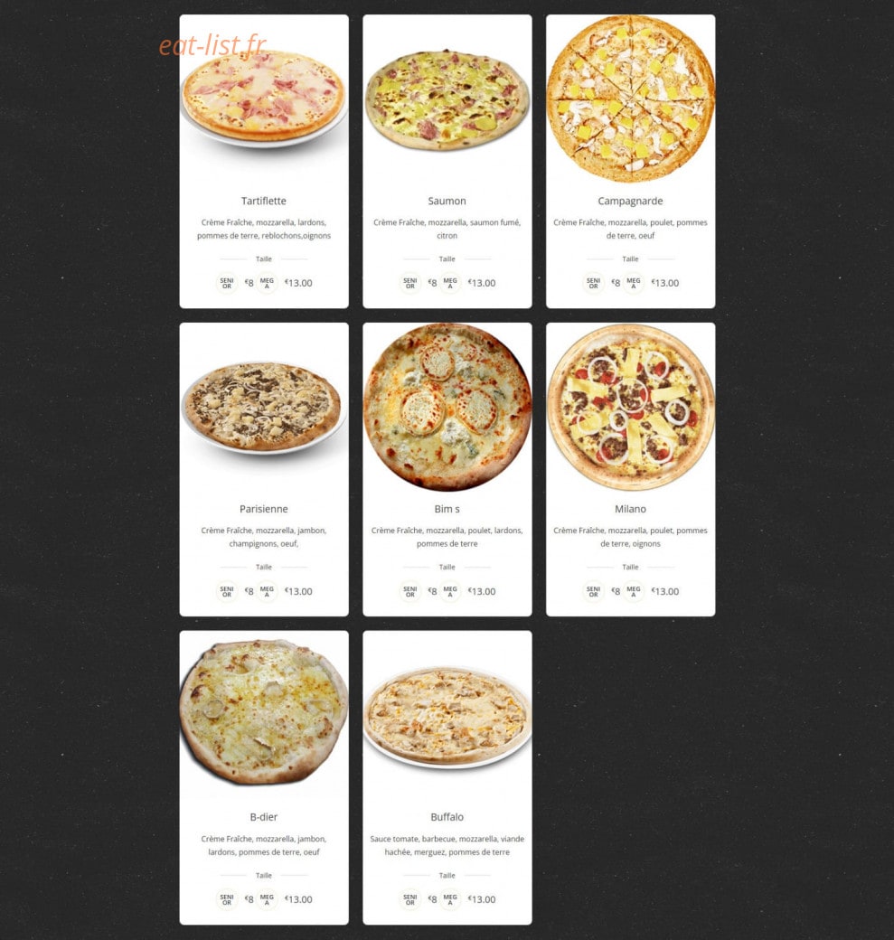 O'Croqs — carte page 3
