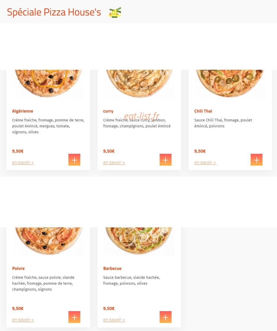 Pizza House´s — carte page 5
