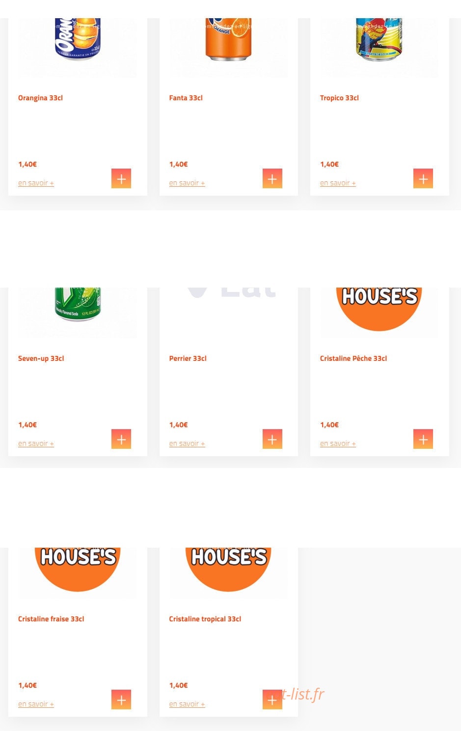 Pizza House´s — carte page 10