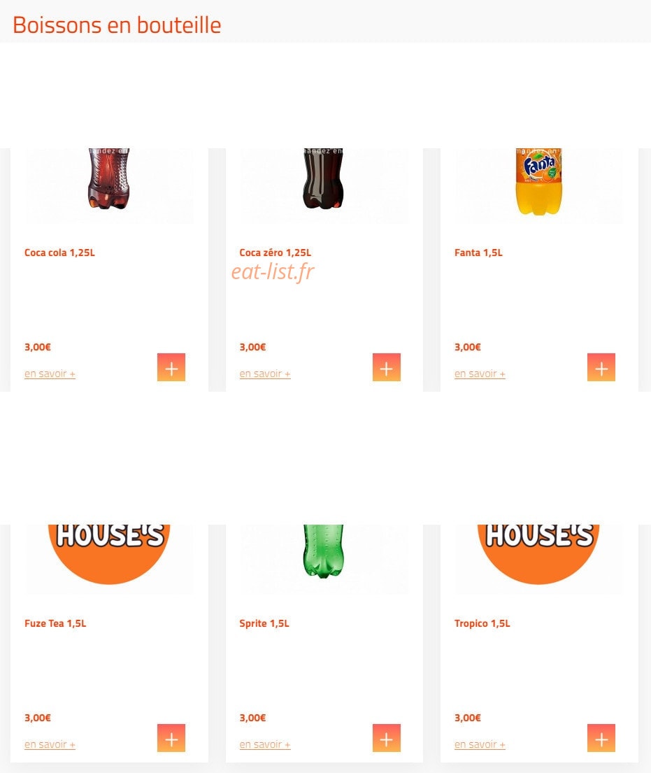 Pizza House´s — carte page 8