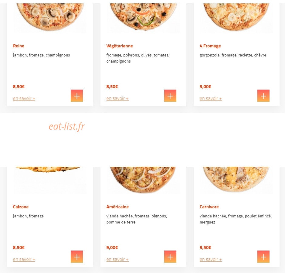Pizza House´s — carte page 2