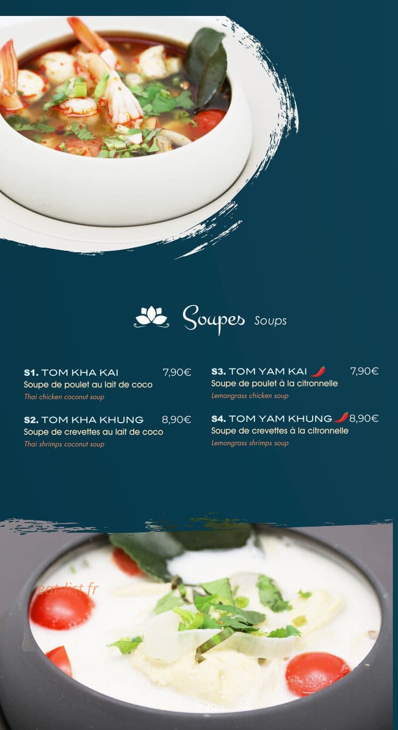 Basilic Thaï — carte page 2
