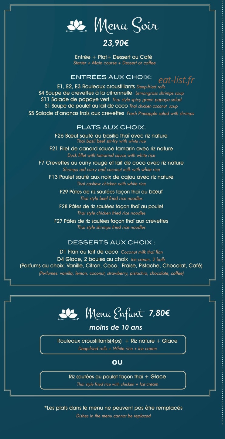 Basilic Thaï — carte page 10
