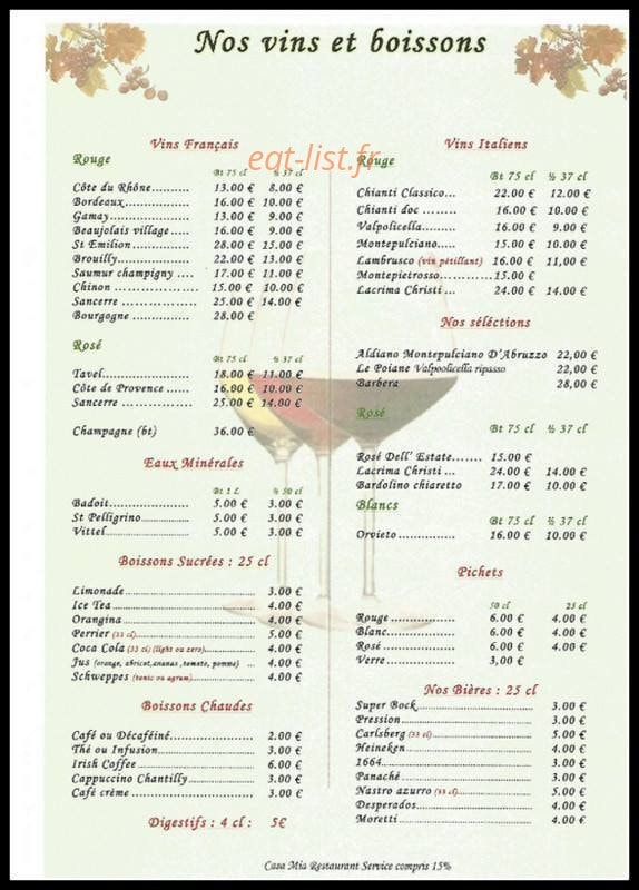 Casa Mia — carte page 2