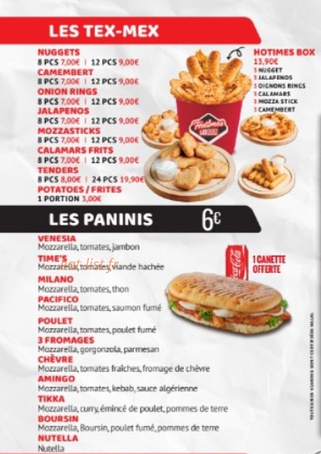 Hotimes Pizza — carte page 5