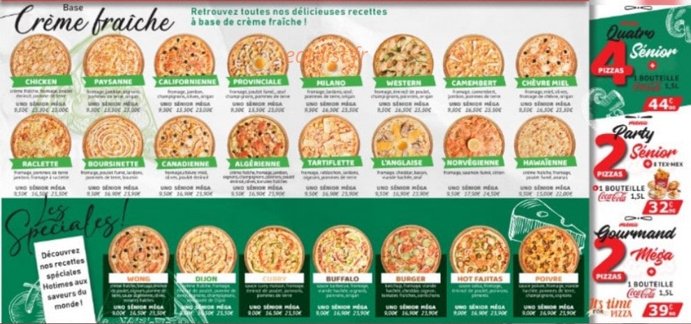 Hotimes Pizza — carte page 3
