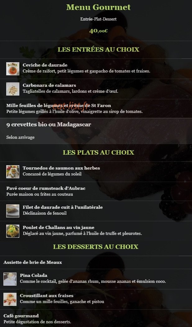 La Closerie — carte page 1