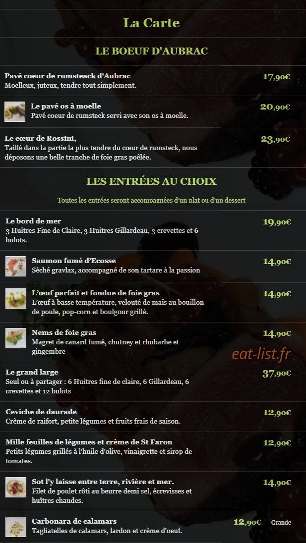 La Closerie — carte page 2