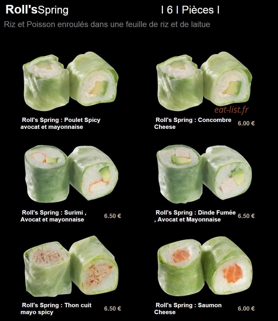 Sushi plaza — carte page 10