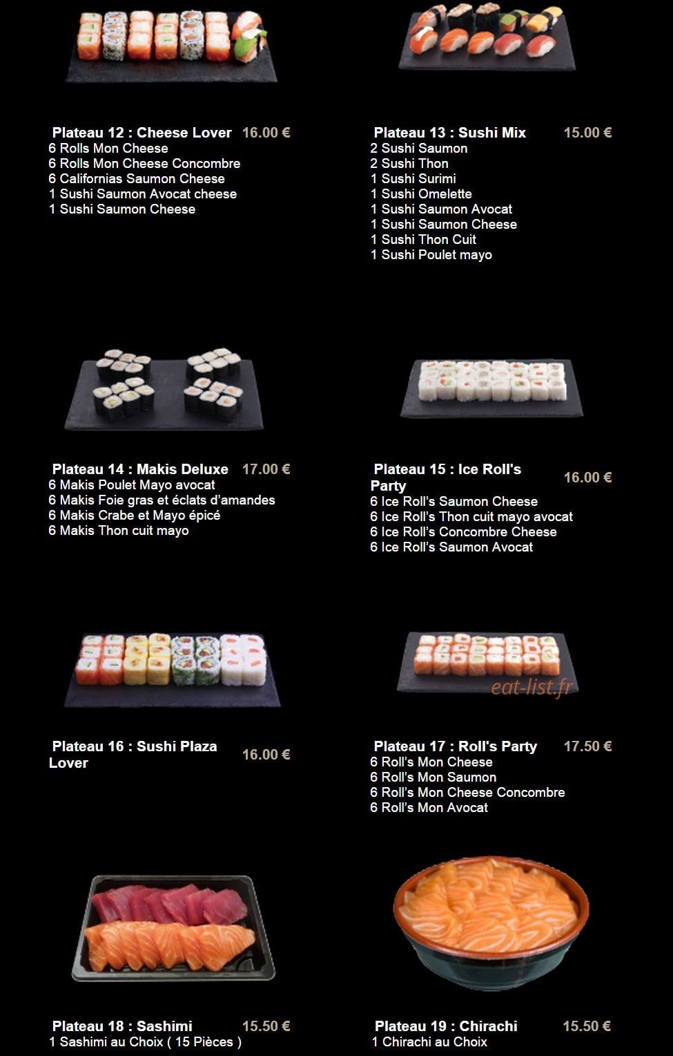 Sushi plaza — carte page 4