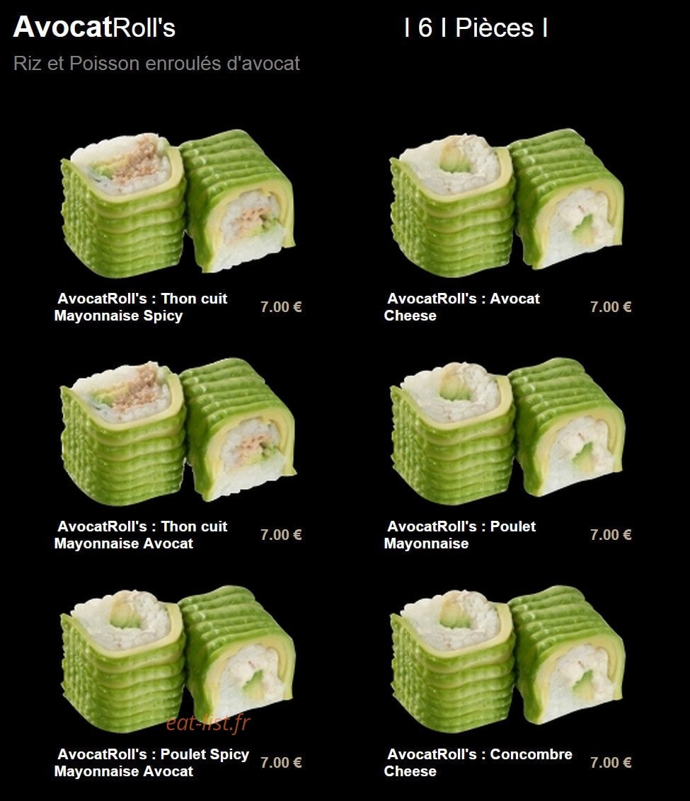 Sushi plaza — carte page 7