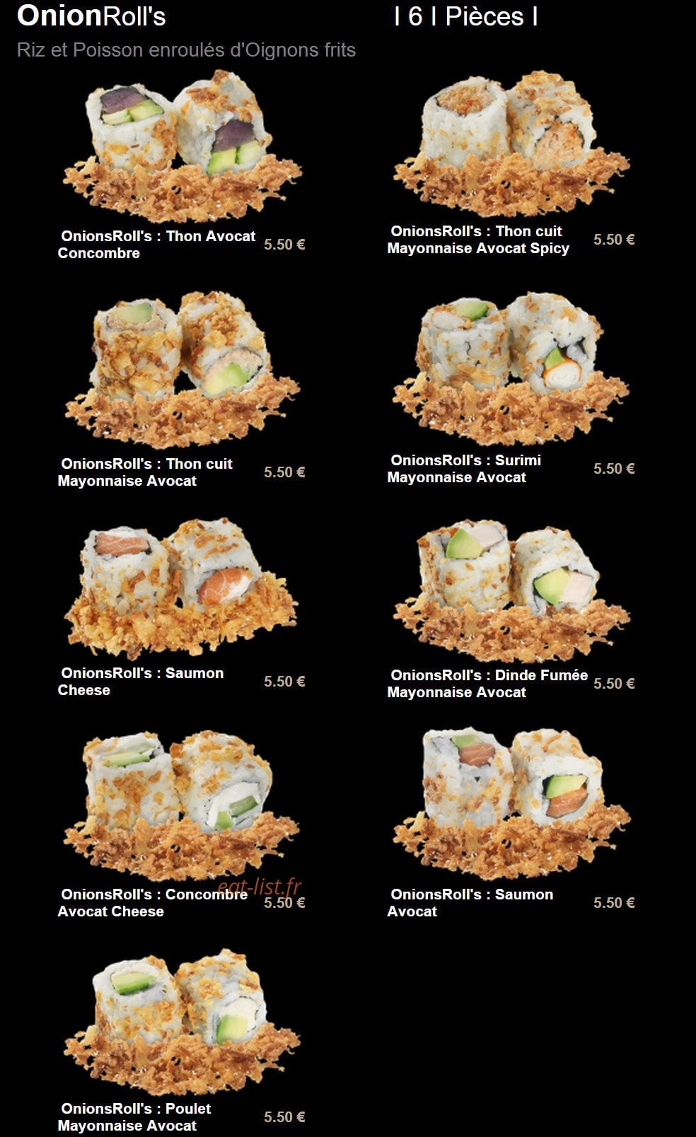 Sushi plaza — carte page 12