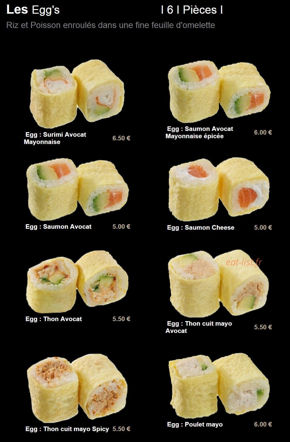 Sushi plaza — carte page 8
