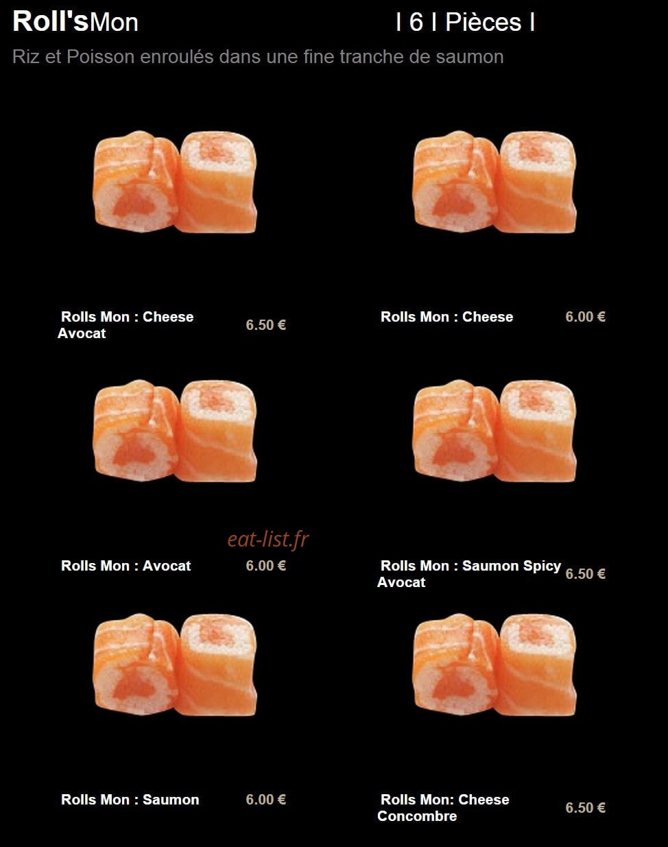 Sushi plaza — carte page 13
