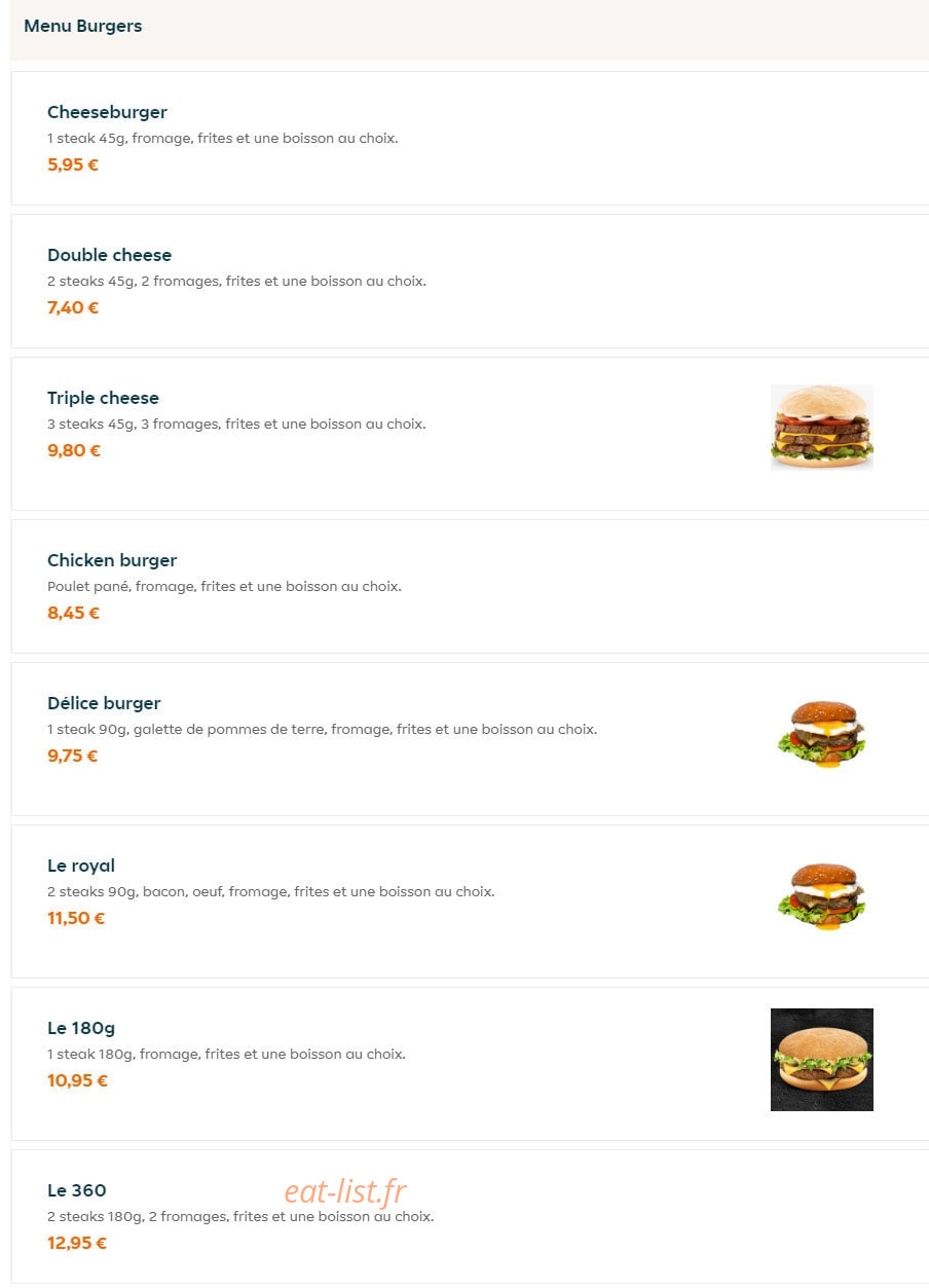 Tacos Royal — carte page 2
