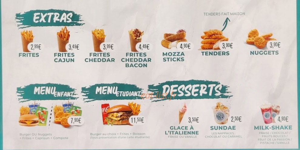 The Smashed Burger — carte page 2