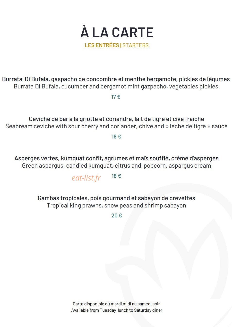 Le Cellier du Manoir — carte page 2