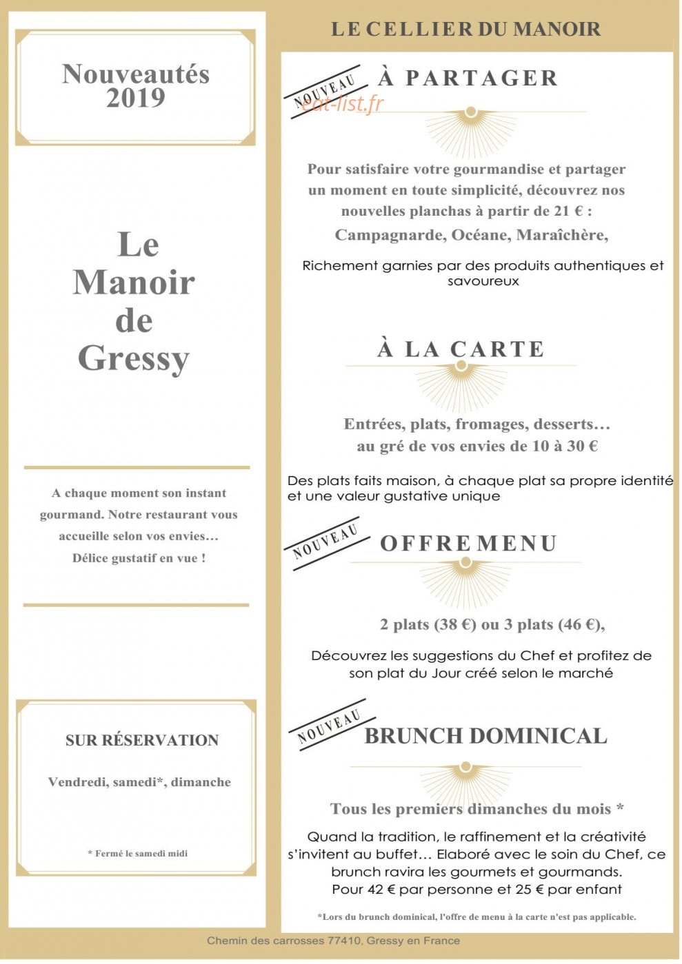 Manoir de Gressy — carte page 1