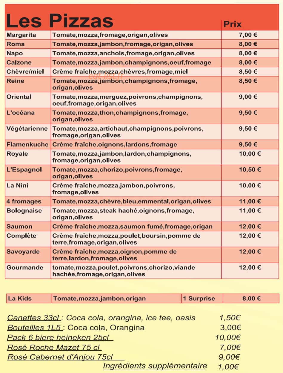 Chez NiNi — carte page 1