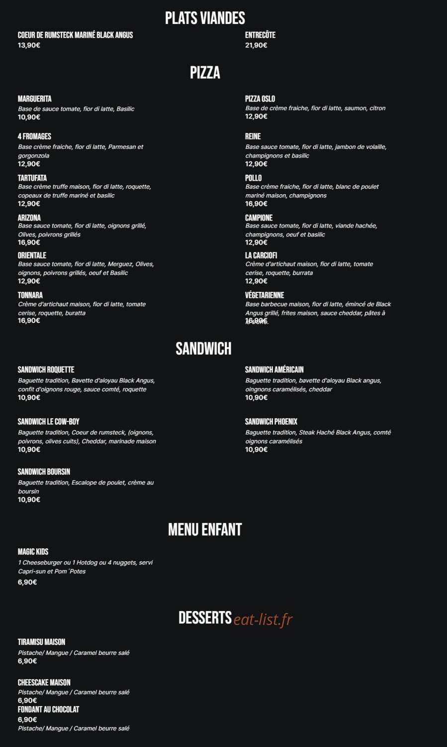 L'arizona — carte page 2