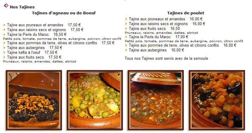 La Perle Du Maroc — carte page 3