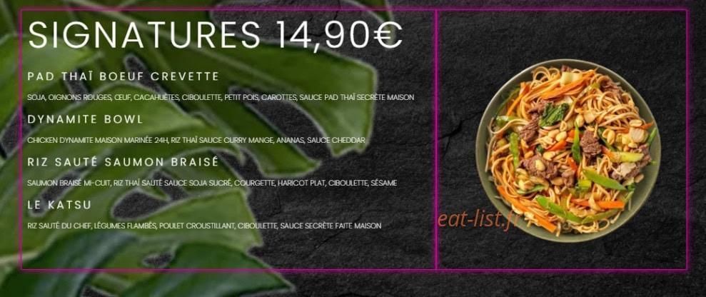 Carte et menu de Shiba Sushi N Wok à Champs sur Marne — Les signatures
