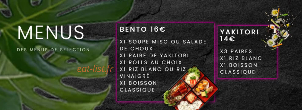 Carte et menu de Shiba Sushi N Wok à Champs sur Marne — Les menus