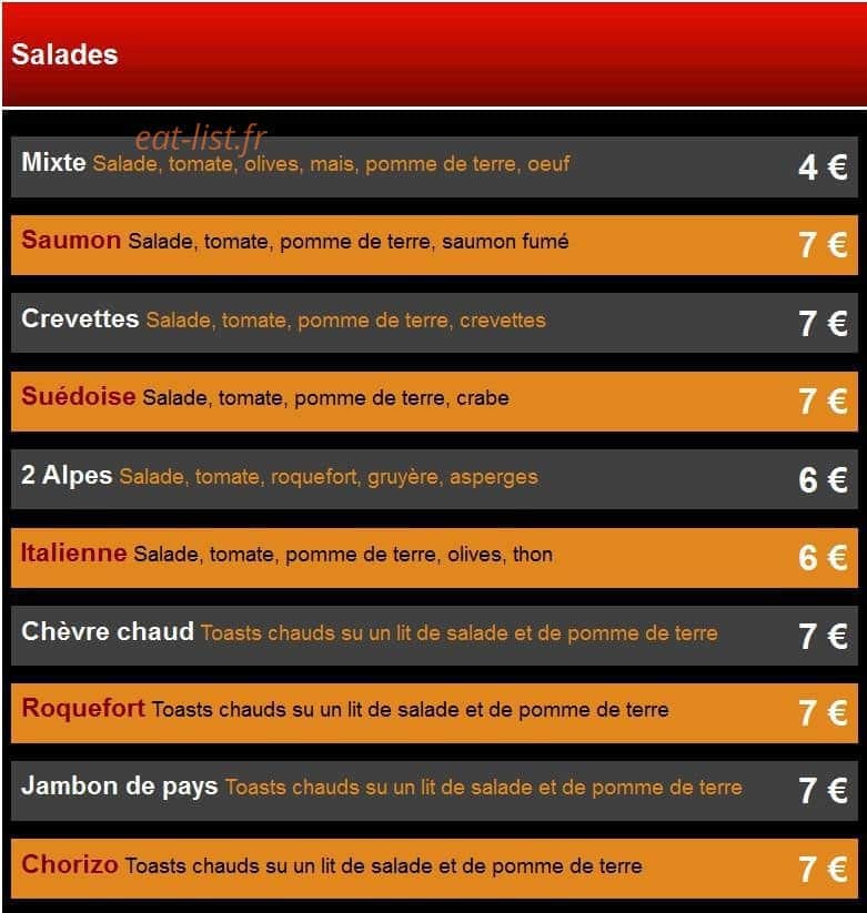 Pizza HoT — carte page 4