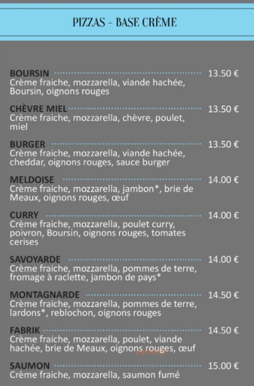 La fabrik à pizza — carte page 2