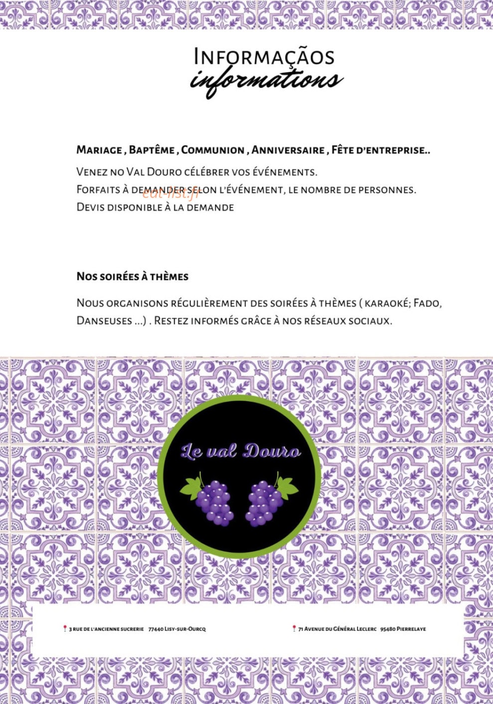 Le Val Douro — carte page 7