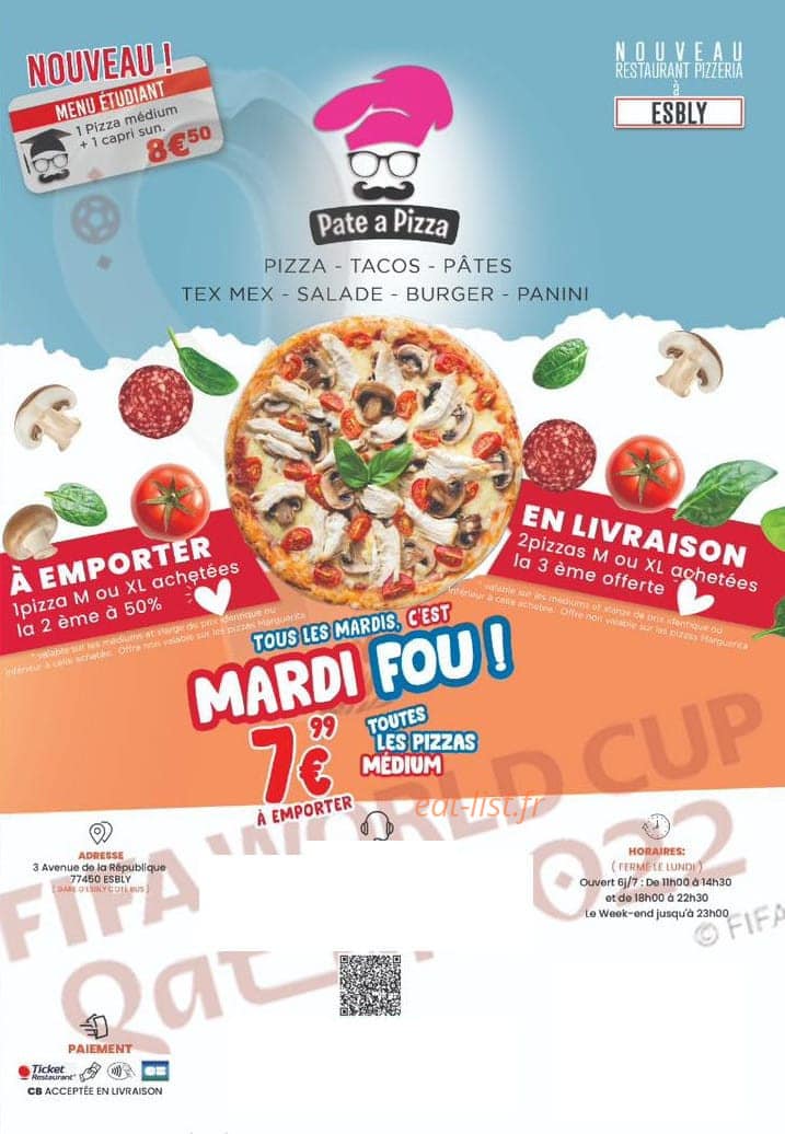 Pâte à pizza — carte page 1