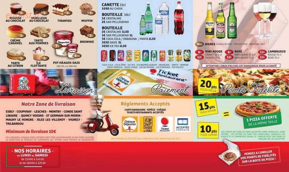 Pizza d'Esbly — carte page 4