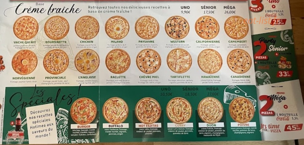 Hotimes Pizza — carte page 2