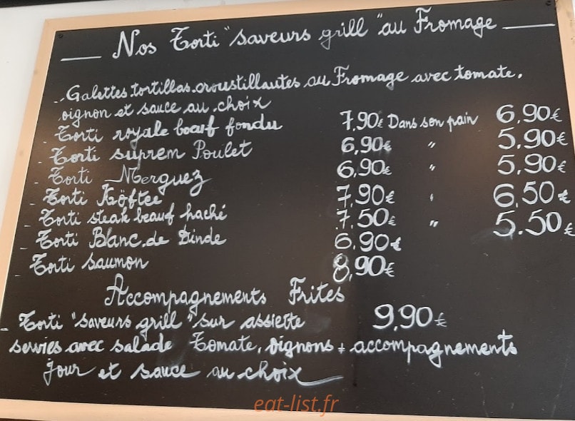 La Taverne Berbère — carte page 1