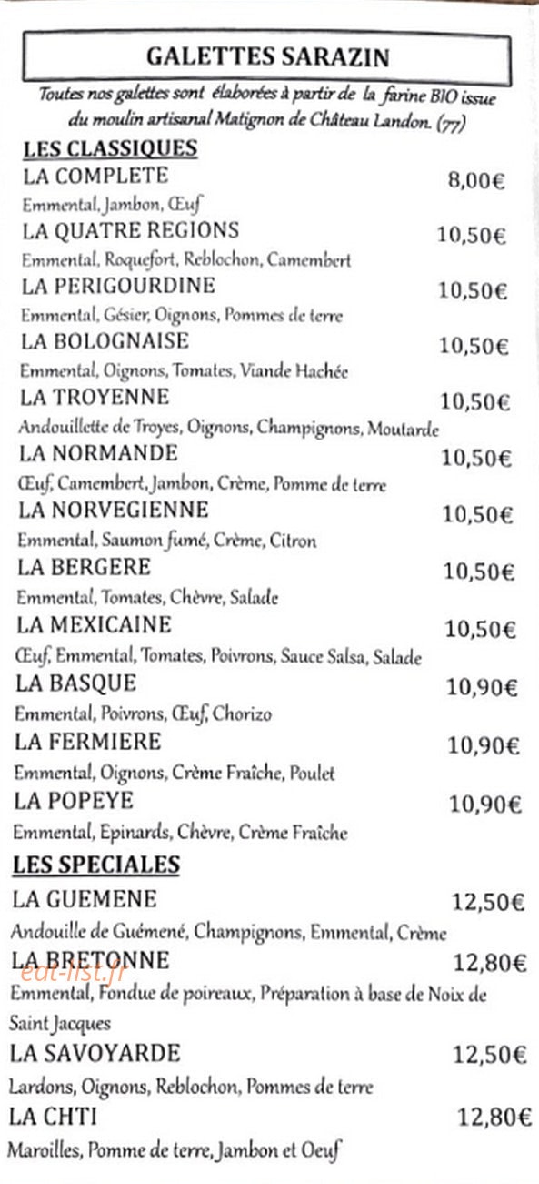 Les Crêpes de Papy — carte page 2