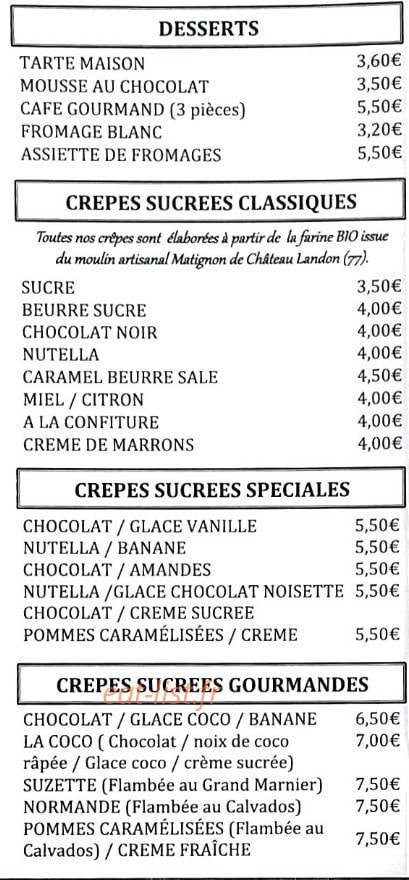 Les Crêpes de Papy — carte page 4