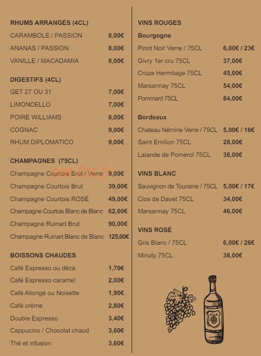 Chez Lili — carte page 3